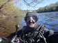TJ doing a selfie with himself in the Suwannee River with Dayo Scuba Orlando Florida